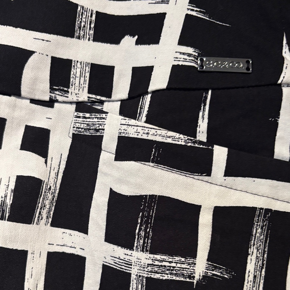 Black And White Patterned Mini Skort - image 2